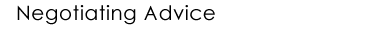 Negotiating Advice