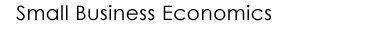 Small Business Economics