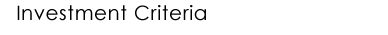 Investment Criteria for Venture Capital