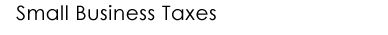 Small Business Taxes - Federal Income Taxes