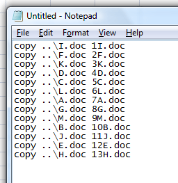 DOS Copy Commands to Rename Files