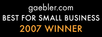 Winner - Payroll Service Awards at Gaebler.com