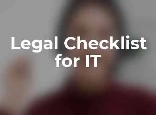 Legal Checklists Information Technology