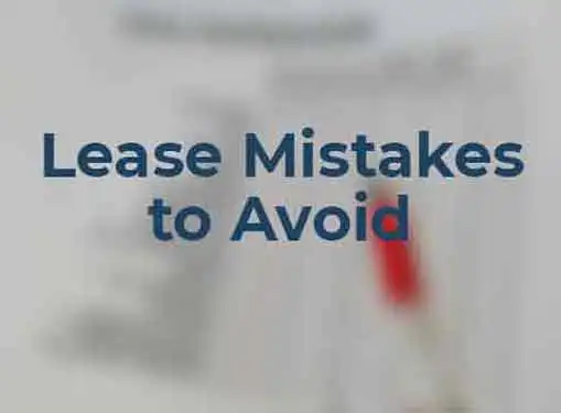 Mistakes When Signing a Lease