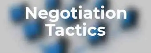 Negotiation Tactics