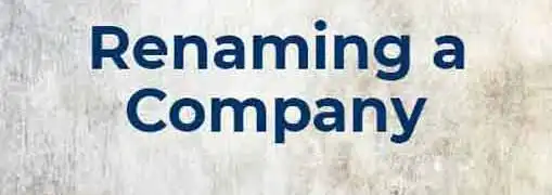 Renaming Your Company
