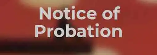 Warning Letter Notice Of Probation