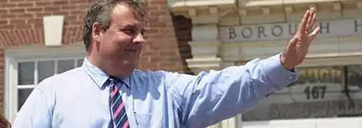 Christie at Hurricane Sandy