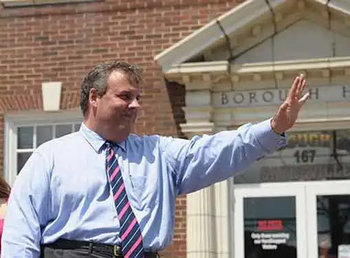 Christie at Hurricane Sandy